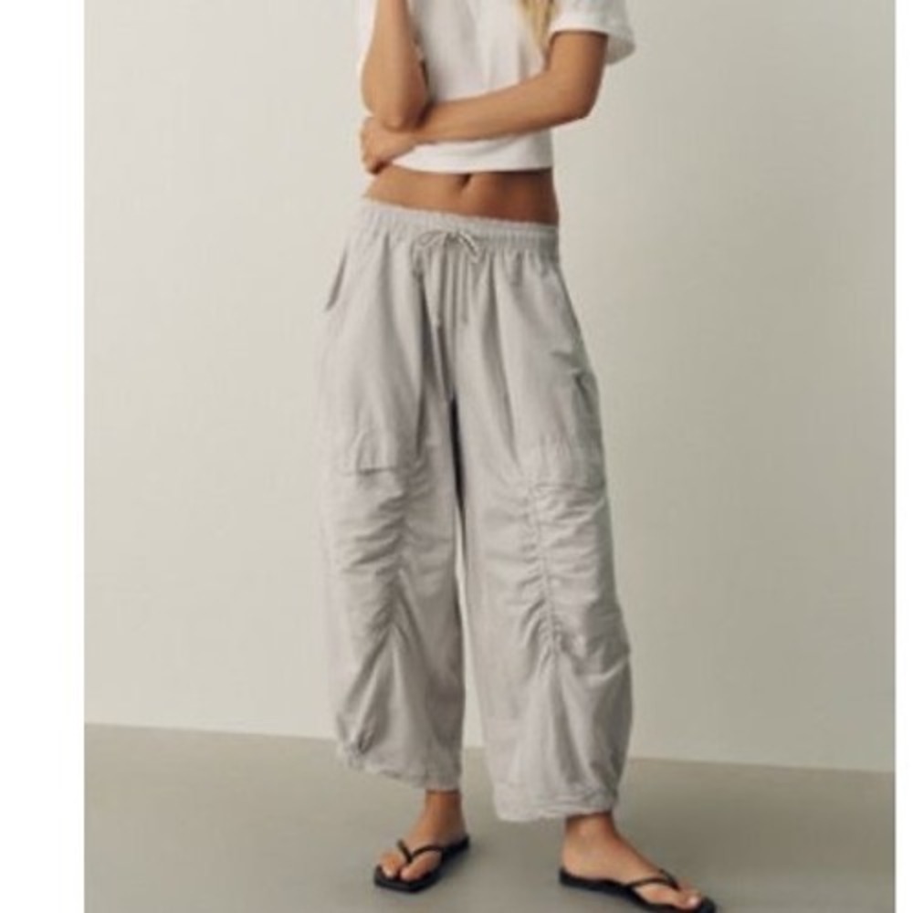 Daily Practice Lifeboat Wide-Leg Cropped Utility Pants Womens Med Grunge Gorp
